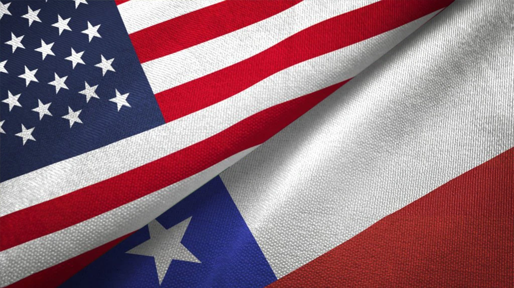 Banderas de Estados Unidos y Chile